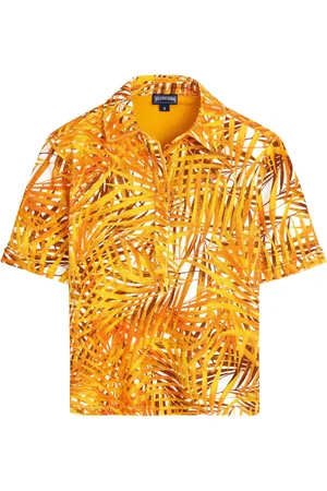 Vilebrequin Palm Leaves-print terry polo shirt