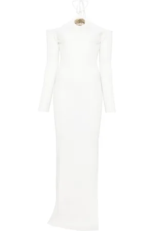 GIUSEPPE DI MORABITO Shell-brooch maxi dress