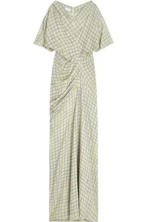 DRIES VAN NOTEN Grid-print dress