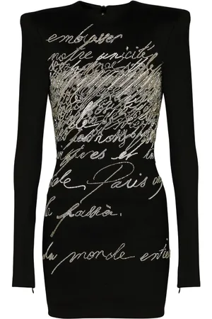 Balmain Rhinestone-embellished mini dress