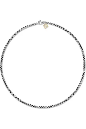 David Yurman 14kt yellow gold and sterling Box Chain necklace (3.6mm)