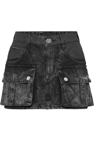 Philipp Plein Denim mini skirt