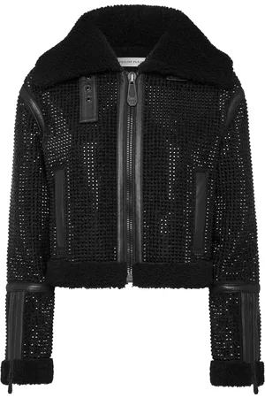 Philipp Plein Crystal shearling jacket