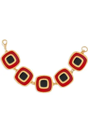 Susan Caplan 1990s enamel link bracelet