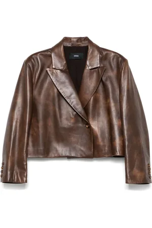 arma leder Cropped blazer