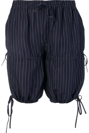 Jean Paul Gaultier Pinstripe gathered shorts