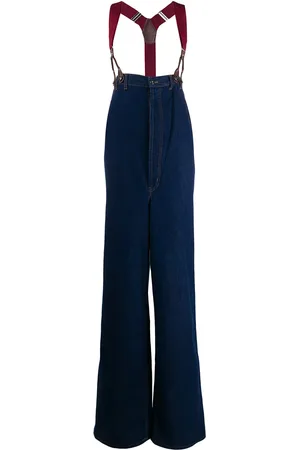 Jean Paul Gaultier 1993 high rise suspender wide-legged jeans