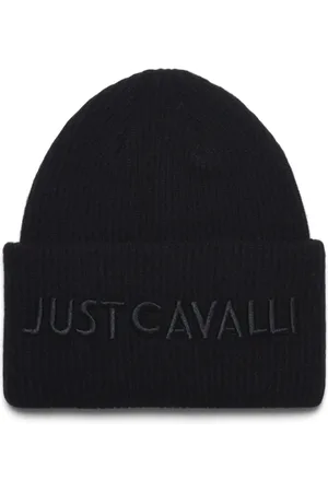 Roberto Cavalli Logo-embroidered beanie hat