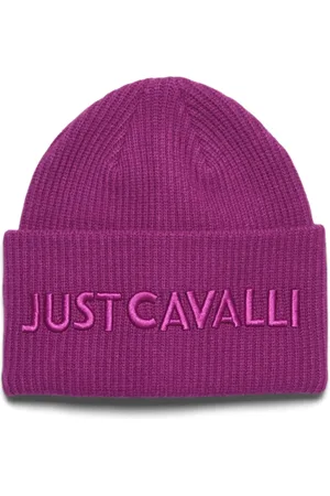 Roberto Cavalli Logo-embroidered beanie hat
