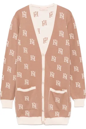 Elisabetta Franchi Logo-jacquard cardigan
