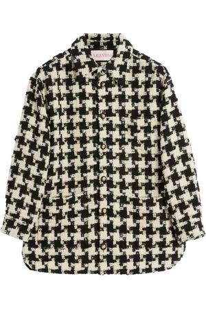 VALENTINO GARAVANI Pied-de-coque wool shirt jacket