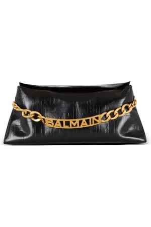 Balmain 1945 leather clutch bag