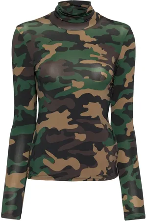 Cynthia Rowley Camo-printed top