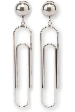 Moschino Pin-shape drop earrings