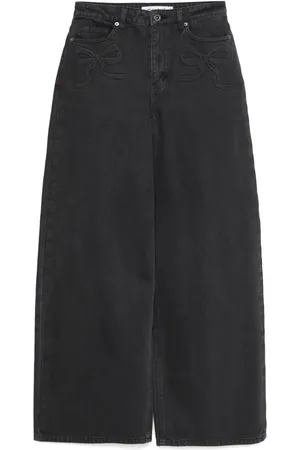 Self-Portrait Bow-motif jeans