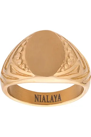 Nialaya Decorative engraved signet ring