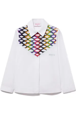 PUCCI Junior Vivara-embroidered shirt