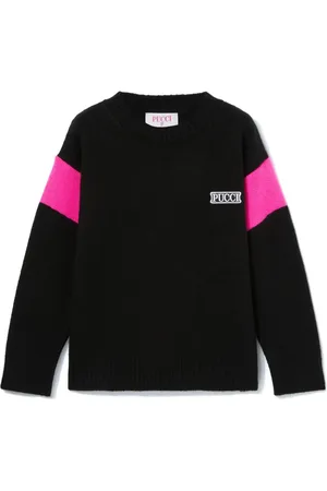 PUCCI Junior Logo-intarsia sweater