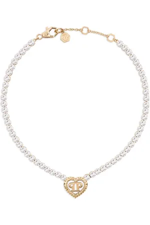 Philipp Plein Rocked hearts necklace