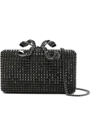 Self-Portrait Crystal box clutch bag