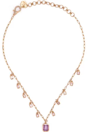 Shay 18kt rose pink sapphire choker necklace