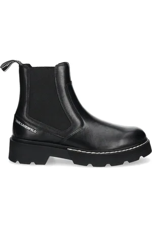 Karl Lagerfeld Logo-embossed ankle boots