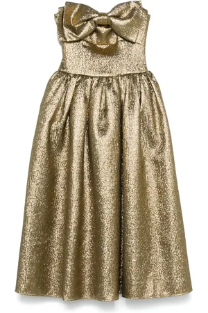 Self-Portrait Metallic midi dress