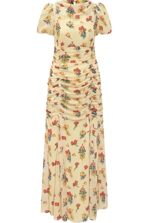 De La Vali Floral-print maxi dress