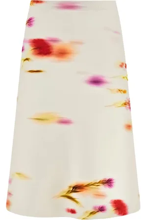 Salvatore Ferragamo Blossom-print skirt