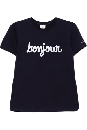 Cinq A Sept Sequined bonjour T-shirt