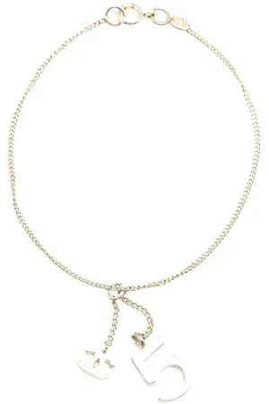 CHANEL 2005 Plated CC Number 5 Charm costume bracelet