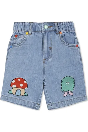 Stella McCartney Embroidered denim shorts
