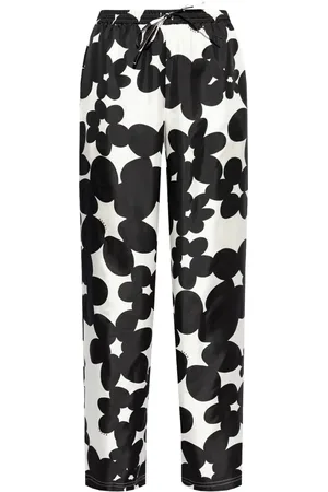 Marni Dillies print silk trousers