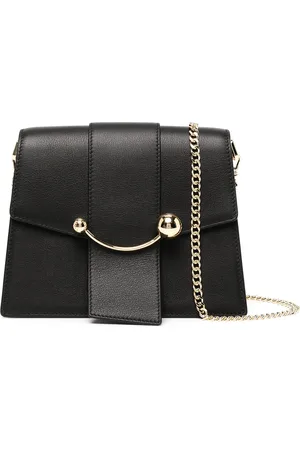 STRATHBERRY Box Crescent leather shoulder bag