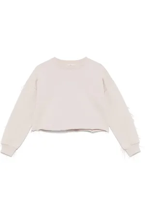 Le pandorine Feather-trim sweatshirt