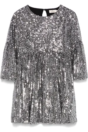Le pandorine Sequined puff-sleeve dress