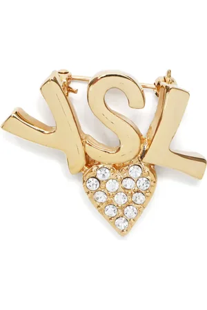 Saint Laurent 2000s YSL heart brooch