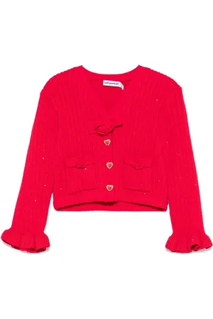 Self-Portrait Ribbed-knit cardigan