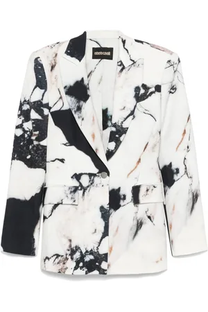 Roberto Cavalli Marble-print blazer