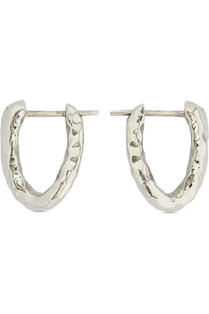 Jil Sander Hammered hoop earrings