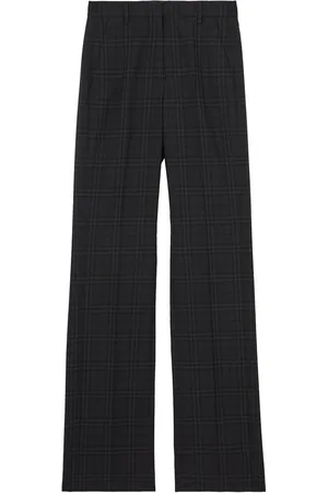 Burberry Check wool tailored trousers