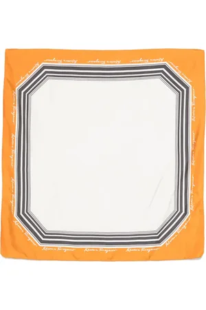 Salvatore Ferragamo 1970s logo-print edge scarf