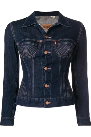 Jean Paul Gaultier Stitched detailing denim jacket