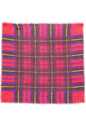Lanvin 1970s tartan-check scarf