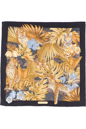 Salvatore Ferragamo 1970s jungle-print scarf