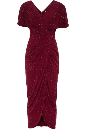 NISSA Crystal-embellished maxi dress