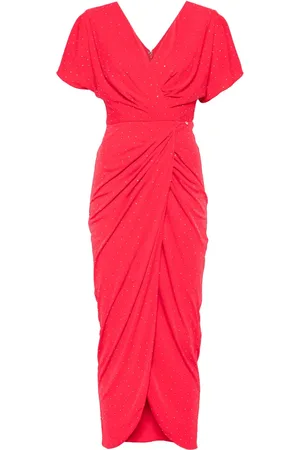 NISSA Crystal-embellished maxi dress