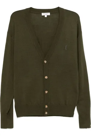 Saint Laurent 1990-2000s logo-embroidered cardigan