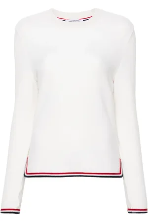 Thom Browne Striped-border cashmere jumper