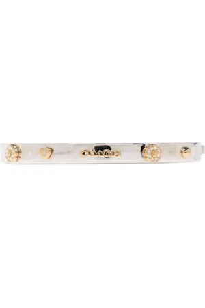 Coach Logo-lettering bangle bracelet